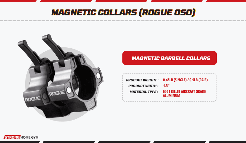 Rogue OSO magnetic collars: the magnet catches the plate so the collar hangs there while you snap the lever shut one-handed