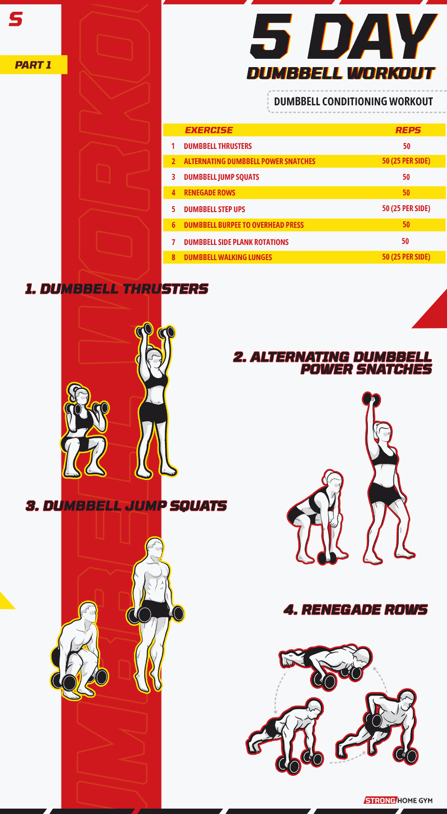 5 Day Dumbbell Conditioning Workout part 1