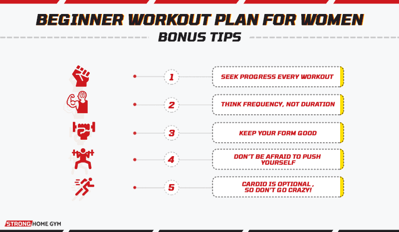 Beginner workout plan for women - bonus tips