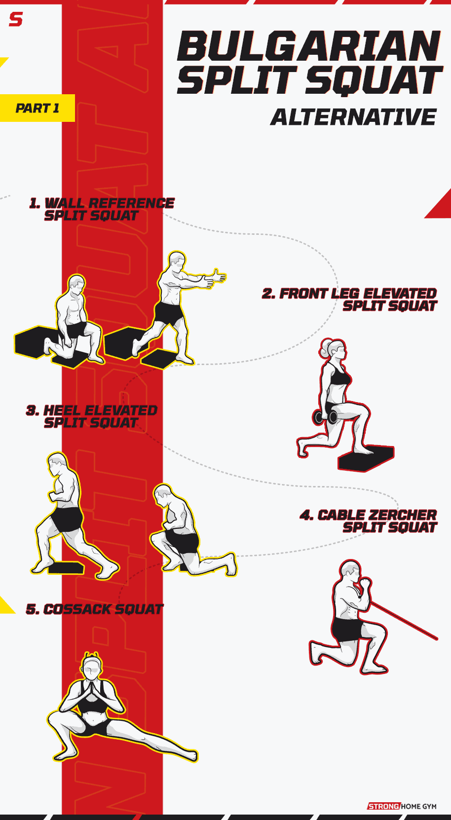 Bulgarian split squat alternative infographic part 1