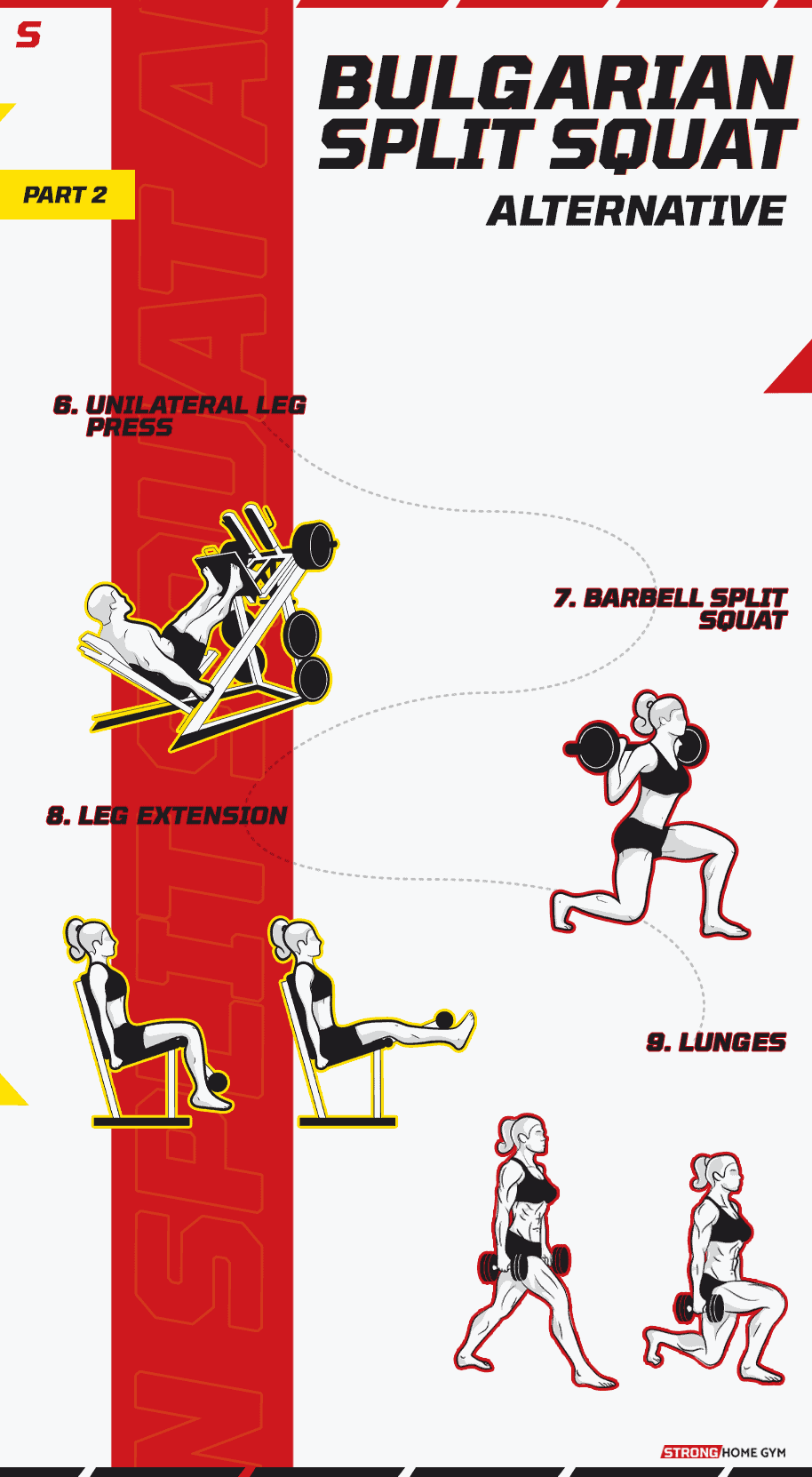Bulgarian split squat alternative infographic part 2