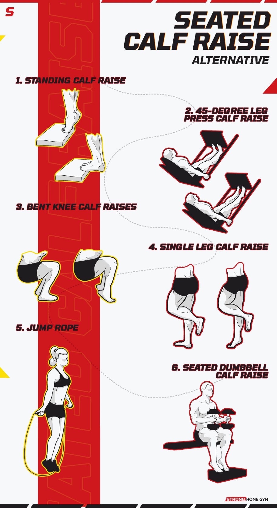 Seated Calf Raise Alternatives Infographic