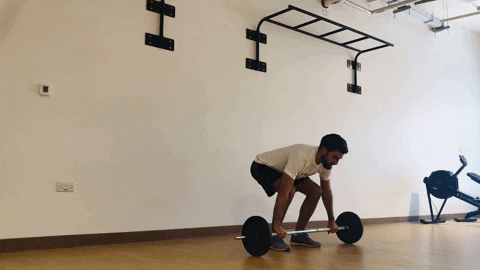 Barbell row demonstration