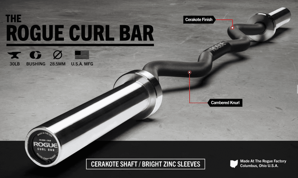 Rogue Cerakote curl bar