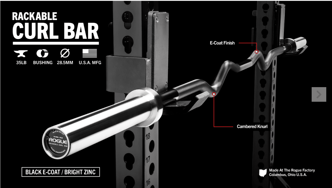 Rogue Rackable curl bar