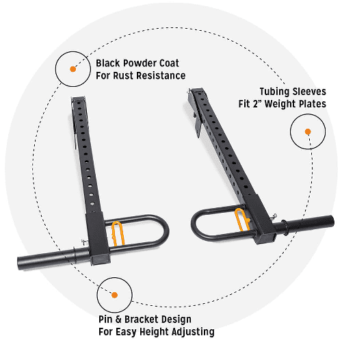 Bells of Steel adjustable lever arms, our top pick for power rack lever arms