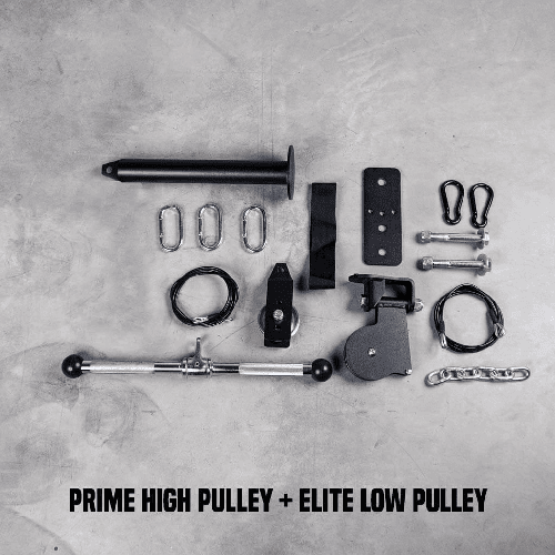 PRx Elite Pulley System, our top pick for power rack cable and pulley attachments