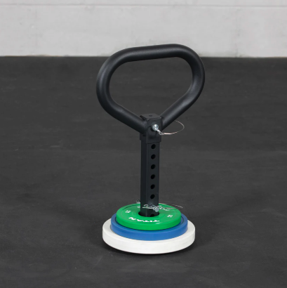 Titan Plate Loadable Kettlebell with weight plates loaded