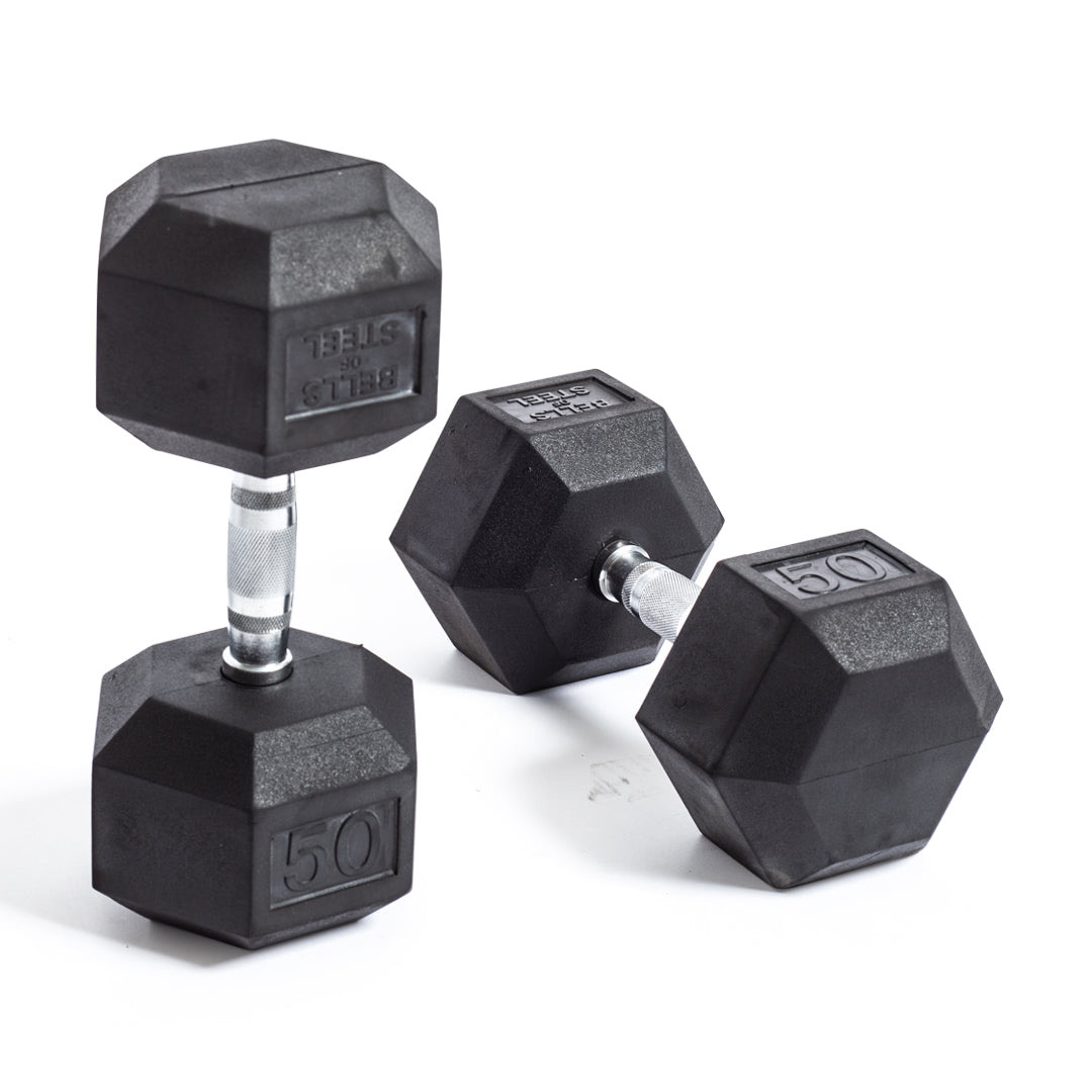 Bells of Steel Rubber Hex Dumbbells