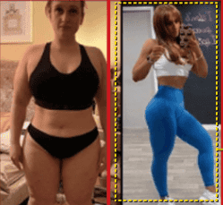 Lizzie before and after